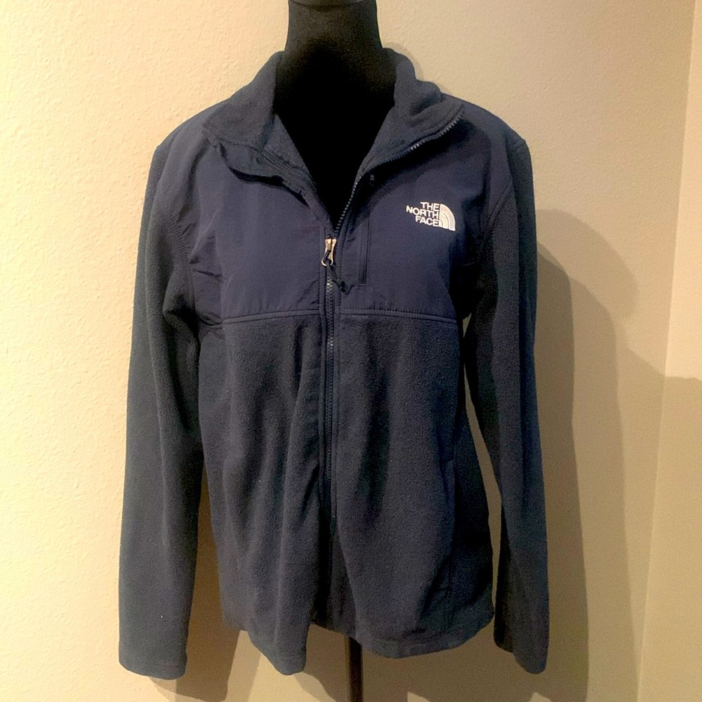Northface Navy Blue Fleece Zip Up Jacket M